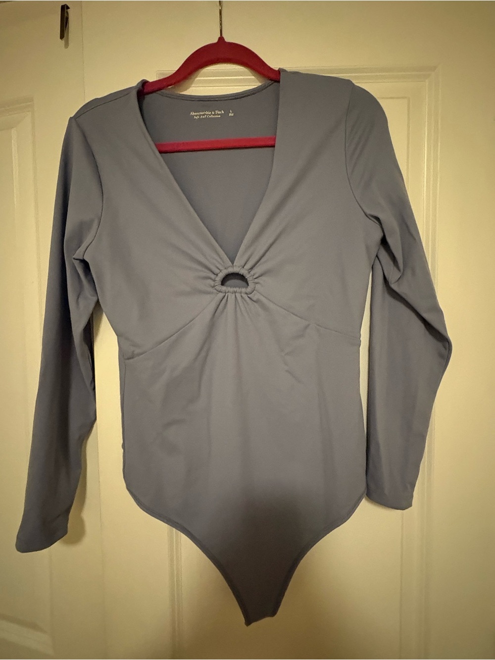 Abercrombie & Fitch Soft A&F Collection Lavender Long-Sleeve V-Neck Bodysuit